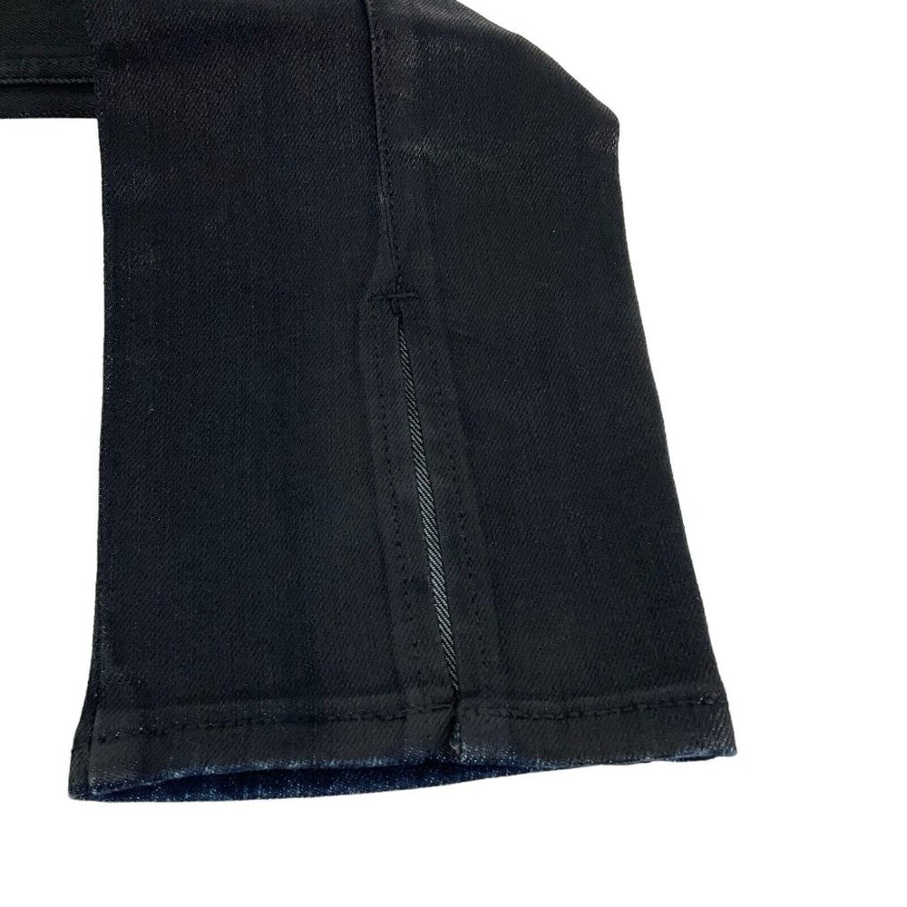 DKNY Jeans Women's Size 24 Black Skinny Mid Rise Coated Waxed Stretch $99 Nwot - Picture 6 of 14